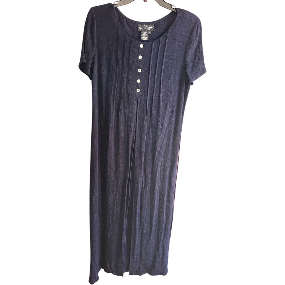 Carole Little navy blue vintage dress Sz 6